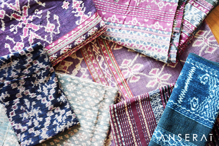COMMITTING IKAT SACRILEGE (OR HOW OUR VINTAGE PILLOW COLLECTION IS MADE}